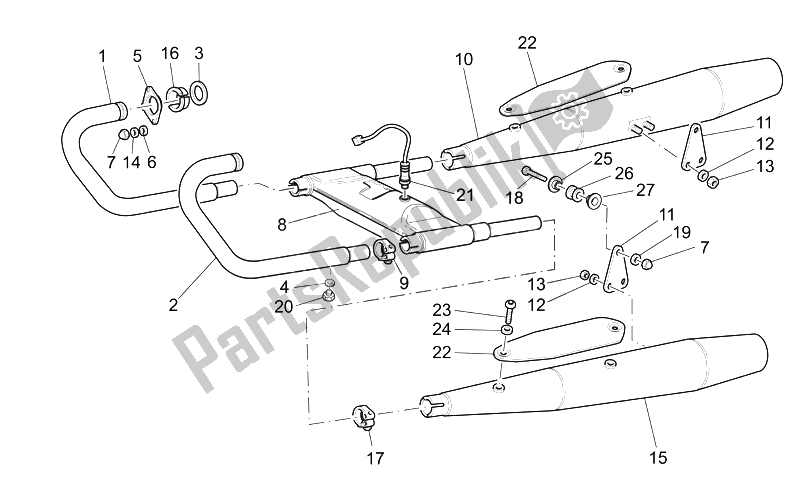 Toutes les pièces pour le Unité D'échappement du Moto-Guzzi California Classic Touring 1100 2006