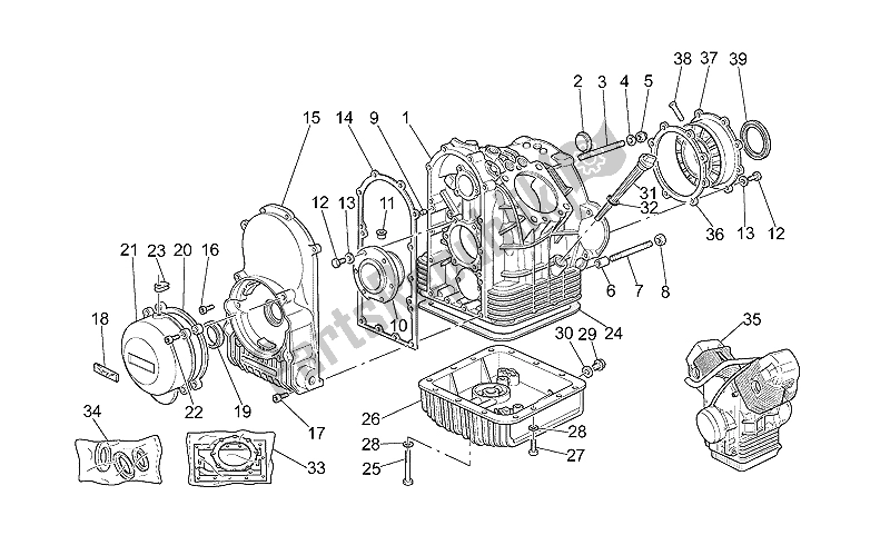 Tutte le parti per il Carter del Moto-Guzzi California EV Touring 80 1100 2001