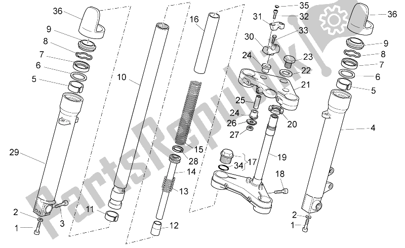 Todas las partes para Horquilla Delantera Ii de Moto-Guzzi V7 II Special ABS 750 2015