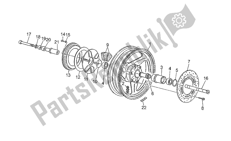 Toutes les pièces pour le Roue Arrière du Moto-Guzzi Daytona RS 1000 1997