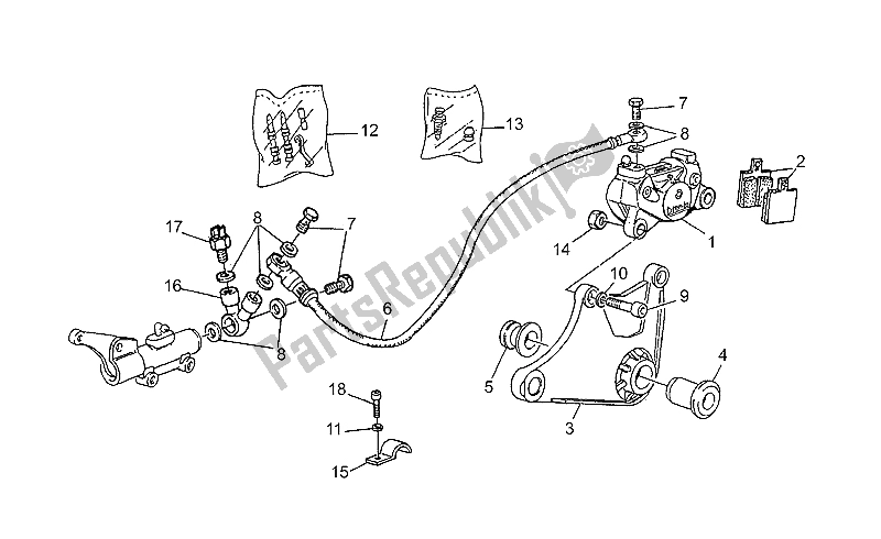 Todas las partes para Pinza De Freno Trasero de Moto-Guzzi Nevada Club 750 1998