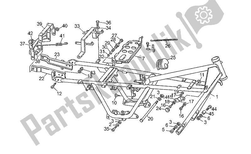 All parts for the Frame of the Moto-Guzzi 35 Carabinieri PA 350 1990