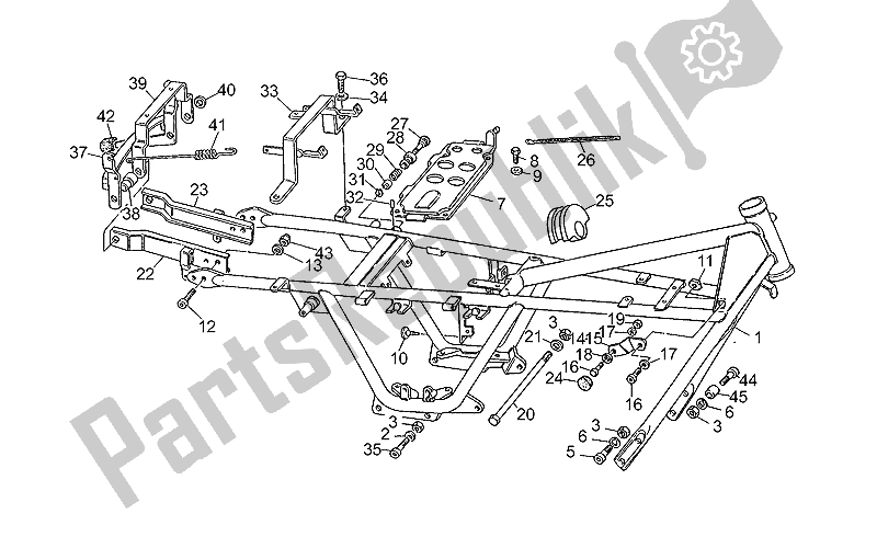 Tutte le parti per il Telaio del Moto-Guzzi 35 Carabinieri PA 350 1990
