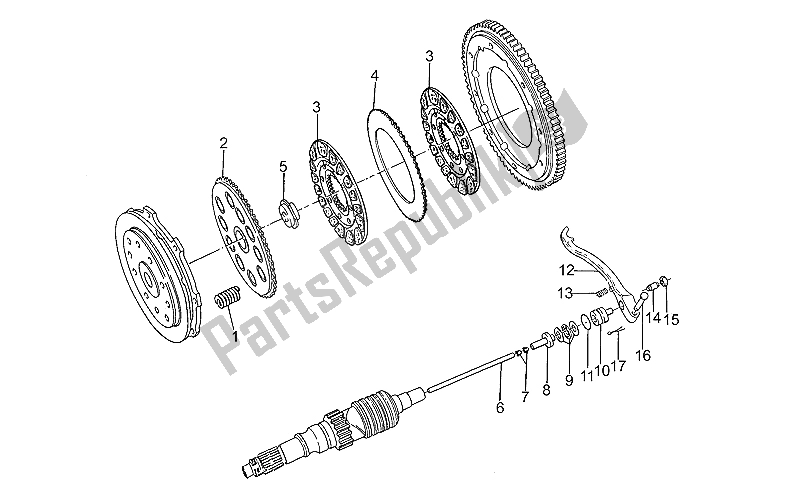 All parts for the Clutch of the Moto-Guzzi Sport Corsa 1100 1998