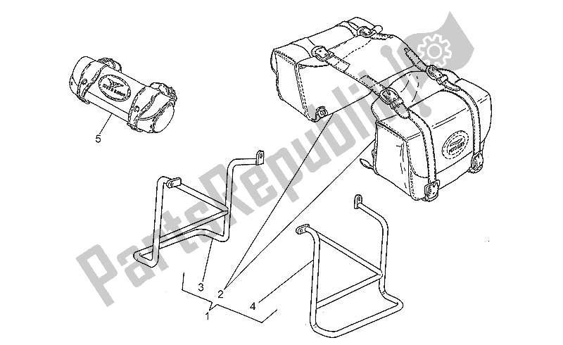 Toutes les pièces pour le Kit Top Case En Cuir du Moto-Guzzi Nevada 750 1993