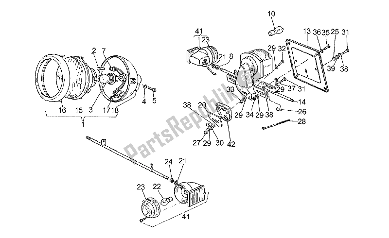 All parts for the Lights of the Moto-Guzzi V 35 C 50 350 1985