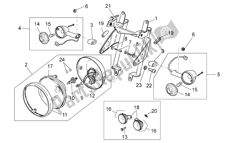 Wszystkie części do Przednie ? Wiat? A Moto-Guzzi V7 Racer 750 2014