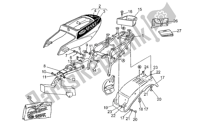 Toutes les pièces pour le Support De Selle - Carénage Arrière du Moto-Guzzi Sport Corsa 1100 1998