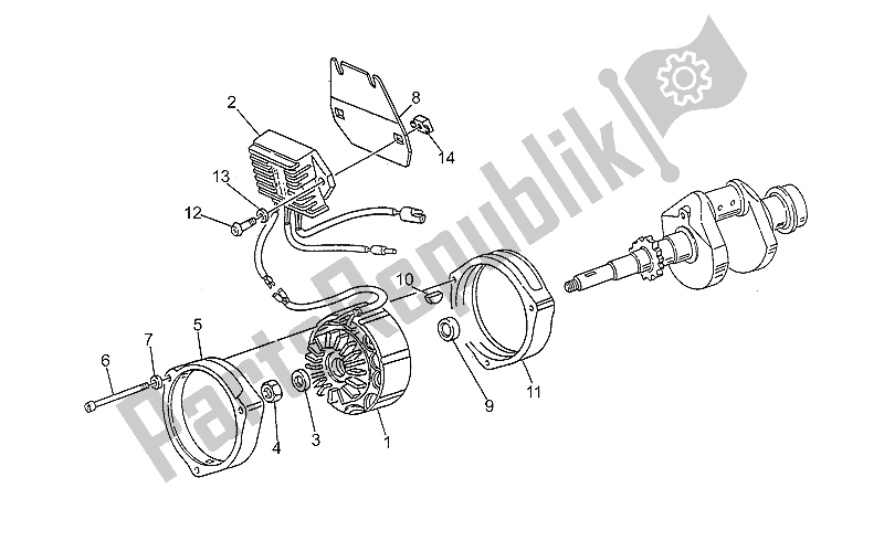 Toutes les pièces pour le Générateur De Ducati du Moto-Guzzi Nevada Club 750 1998