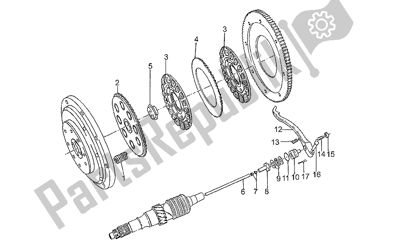 Toutes les pièces pour le Embrayage du Moto-Guzzi California EV V 11 USA 1100 1997