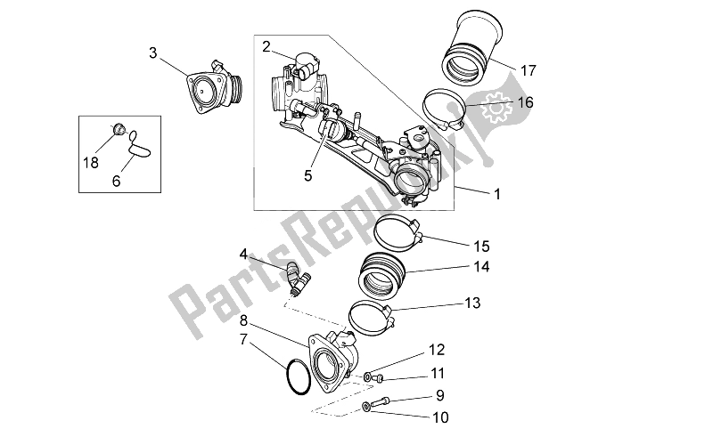 Toutes les pièces pour le Corps De Papillon du Moto-Guzzi Breva 1200 2007