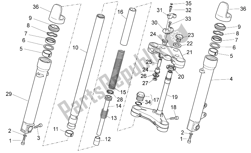 Toutes les pièces pour le Fourche Avant Ii du Moto-Guzzi V7 Special 750 2014