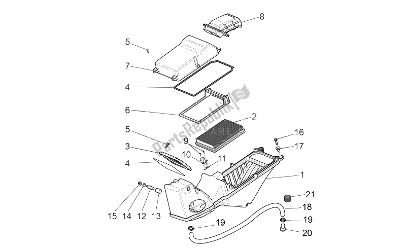 Toutes les pièces pour le Boite D'air du Moto-Guzzi Griso V IE 850 2006