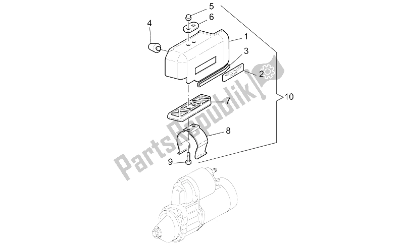 Todas las partes para Cubierta Del Motor De Arranque de Moto-Guzzi California EV PI CAT 1100 2003