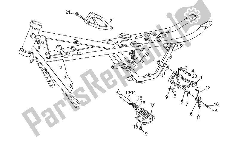 All parts for the Foot Rests of the Moto-Guzzi Nevada 350 1992