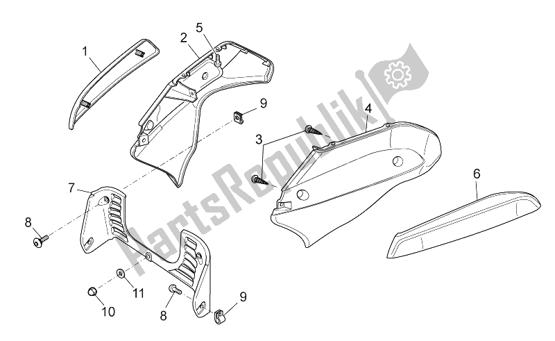 Toutes les pièces pour le Corps Avant - Conduit du Moto-Guzzi Breva 1200 2007