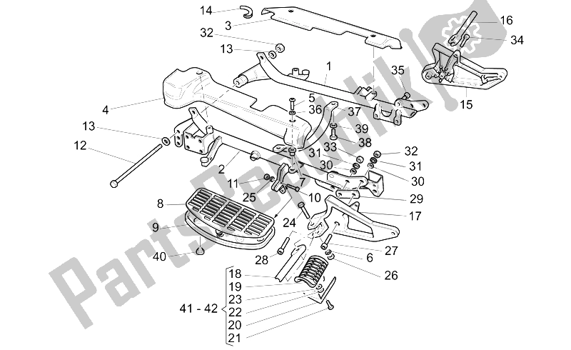 Toutes les pièces pour le Berceau Accoudoirs du Moto-Guzzi California EV PI CAT 1100 2003