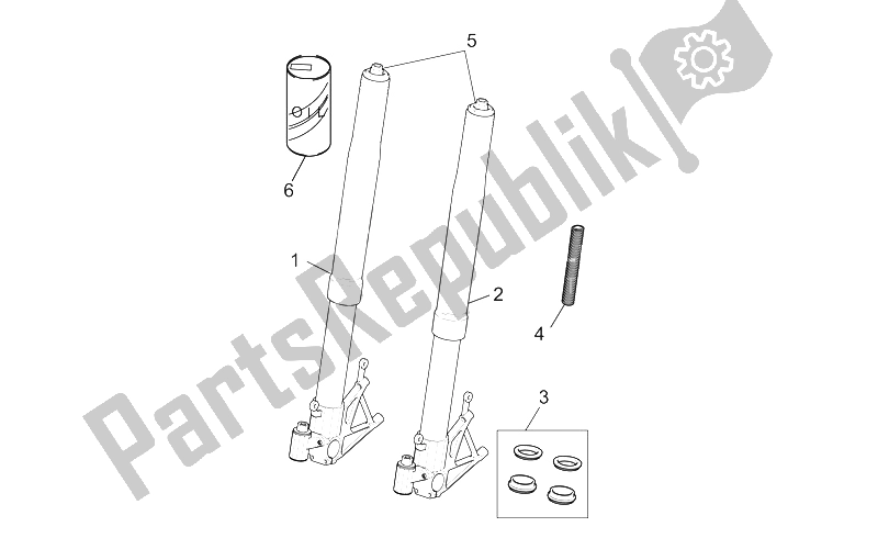 Tutte le parti per il Forcella Anteriore del Moto-Guzzi MGS 01 Corsa 1200 2004