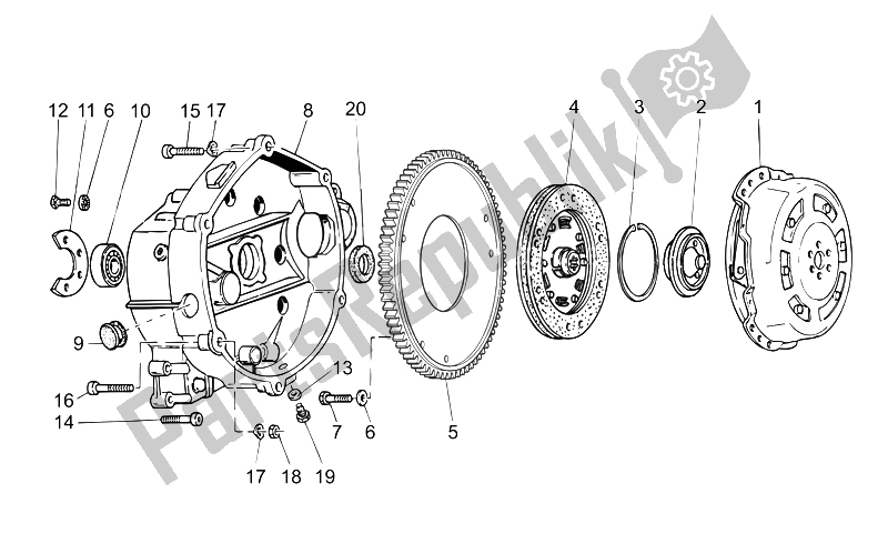 Alle onderdelen voor de Koppeling I van de Moto-Guzzi Breva IE 750 2003