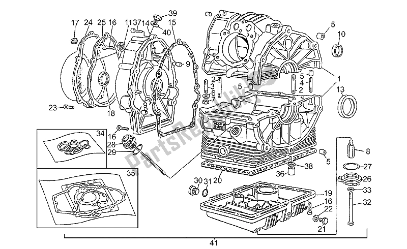 Todas las partes para Caja Del Cigüeñal de Moto-Guzzi SP 750 1990