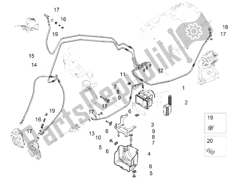 Todas las partes para Sistema De Frenos Abs de Moto-Guzzi Eldorado 1400 USA 2016