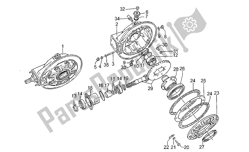 Toutes les pièces pour le Engrenage Conique du Moto-Guzzi California 1100 1994