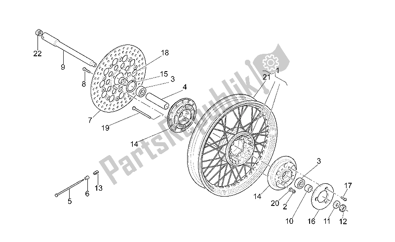 Todas as partes de Roda Da Frente do Moto-Guzzi California Jackal 1100 1999