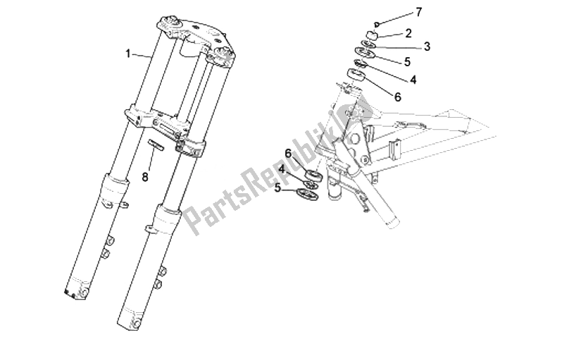 Tutte le parti per il Forcella Anteriore I del Moto-Guzzi Bellagio 940 2007
