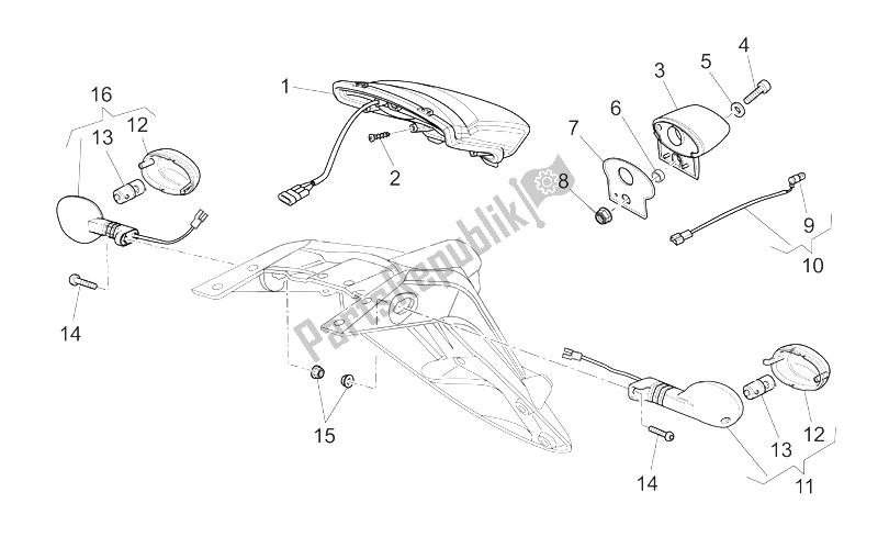 Todas las partes para Luz De La Cola de Moto-Guzzi Griso V IE 1100 2005