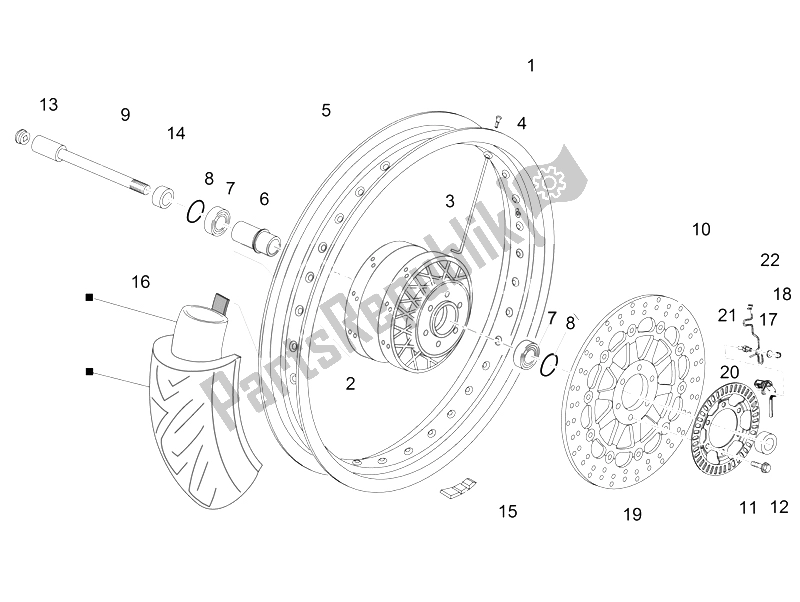 Todas las partes para Rueda Delantera I de Moto-Guzzi V7 II Special ABS 750 2015