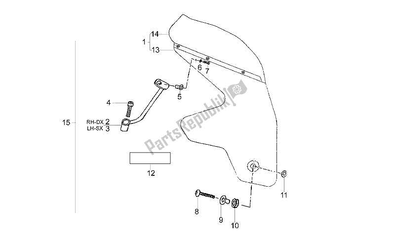 Toutes les pièces pour le Pare-brise du Moto-Guzzi V 11 Sport Mandello 1100 1999