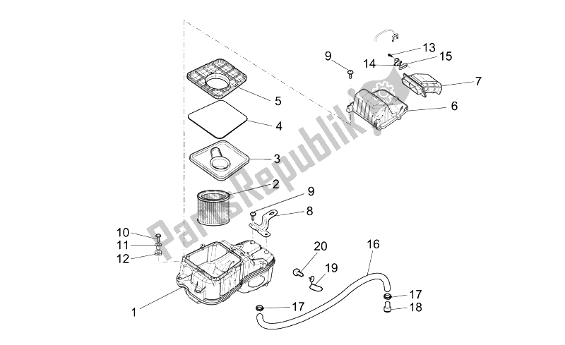 Todas las partes para Caja De Aire de Moto-Guzzi Breva V IE 850 2006