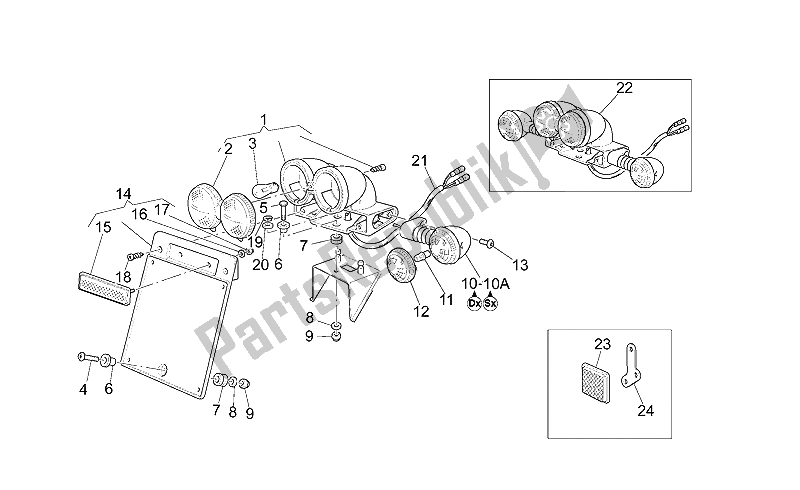 Toutes les pièces pour le Feu Arrière du Moto-Guzzi California Stone 1100 2001