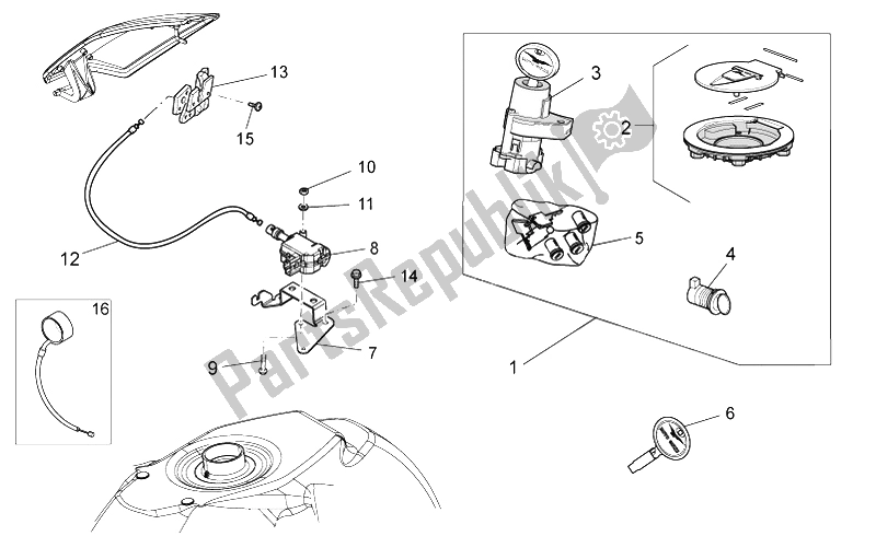 Todas las partes para Kit De Hardware De Bloqueo de Moto-Guzzi Stelvio 1200 NTX ABS 2009