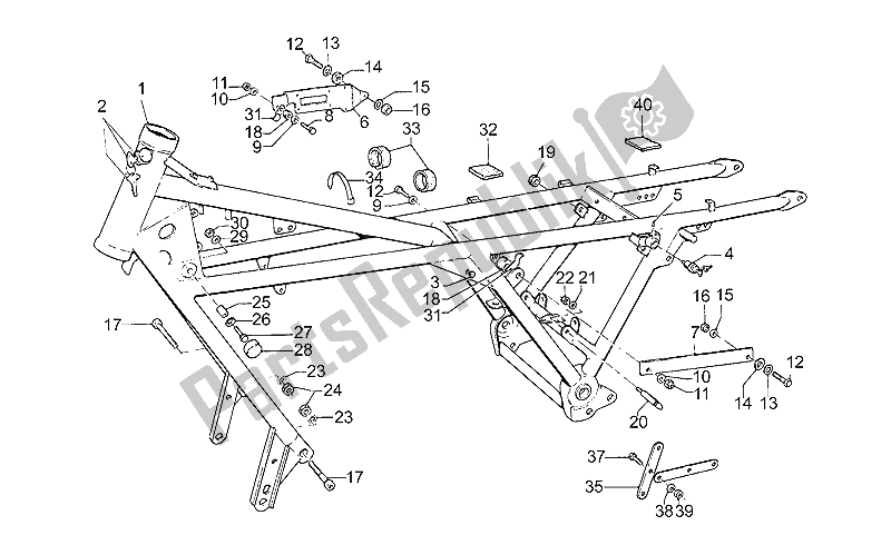 Todas as partes de Quadro, Armação do Moto-Guzzi SP II 1000 1985