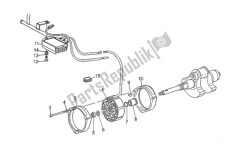 Todas las partes para Generador - Regulador de Moto-Guzzi Sport Iniezione 1100 1996