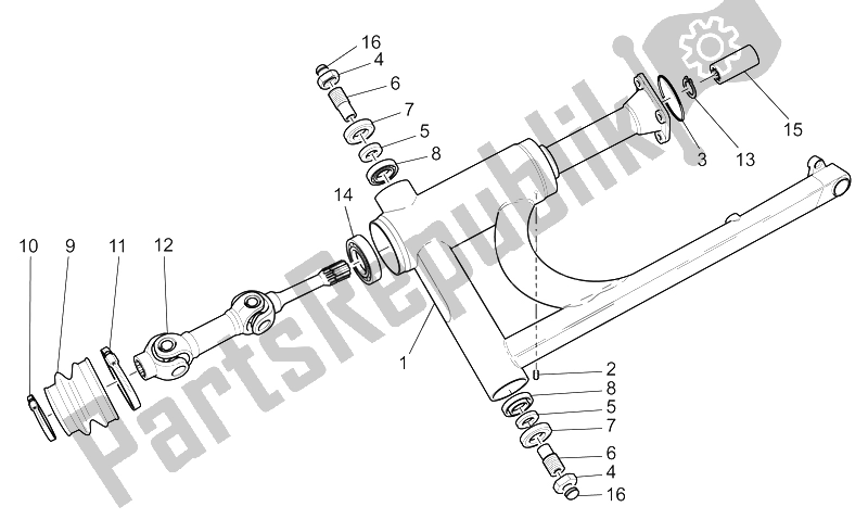 Alle onderdelen voor de Transmissie Voltooid I van de Moto-Guzzi California Special Sport AL PI 1100 2002