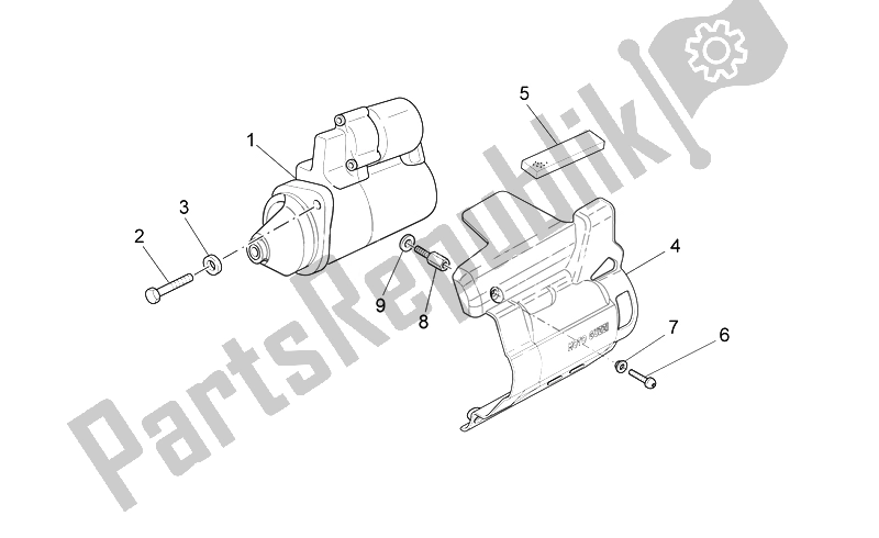 All parts for the Starter Motor of the Moto-Guzzi Norge 850 2007
