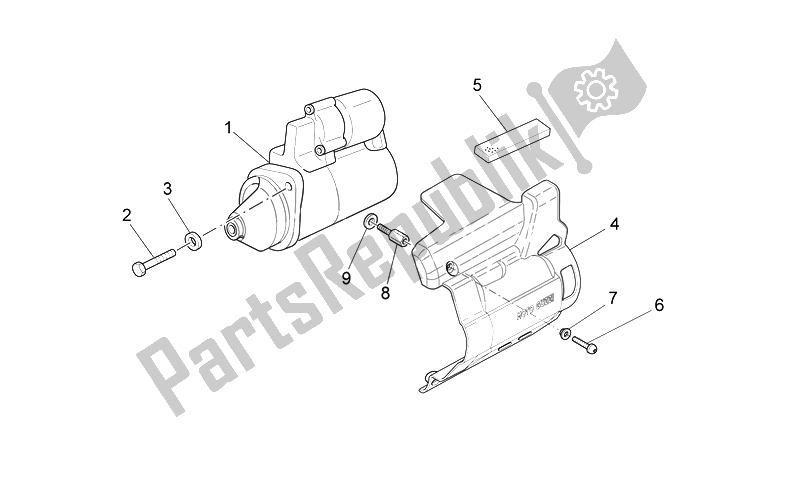 All parts for the Starter Motor of the Moto-Guzzi Norge 850 2007