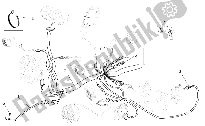 Alle onderdelen voor de Front Elektrisch Systeem van de Moto-Guzzi Breva IE 750 2003