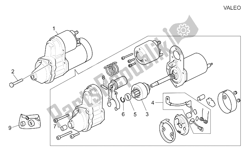 Wszystkie części do Rozrusznik Moto-Guzzi California Stone Metal PI 1100 2002