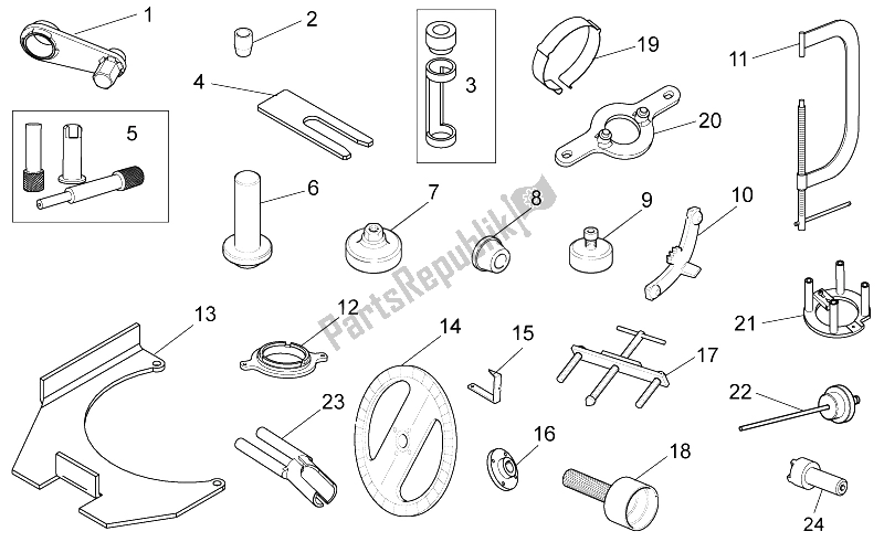 Toutes les pièces pour le Outils Spécifiques I du Moto-Guzzi Stelvio 1200 NTX ABS 2009