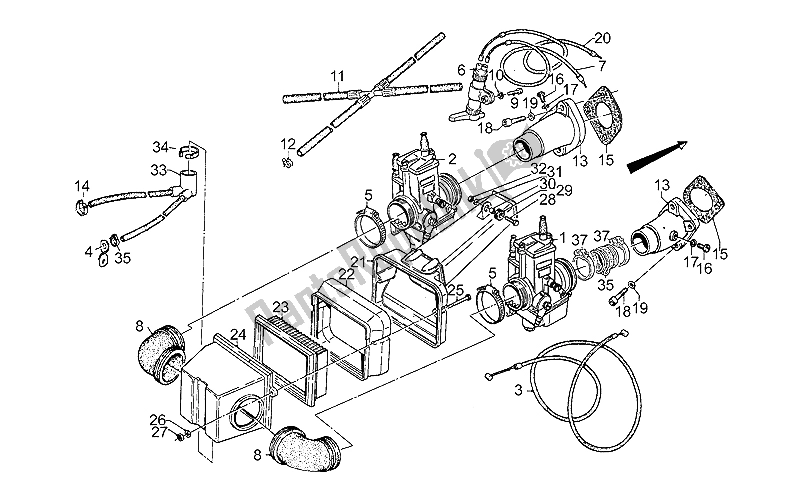 Tutte le parti per il Rifornimento Di Carburante del Moto-Guzzi California II 1000 1985