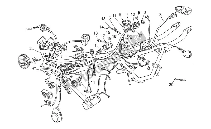 Alle onderdelen voor de Elektrisch Systeem I van de Moto-Guzzi Nevada 350 1993