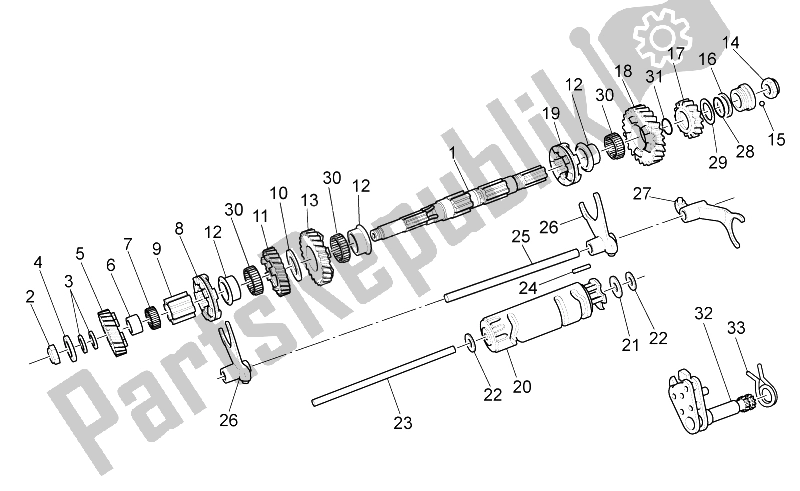 Toutes les pièces pour le Arbre Mené du Moto-Guzzi California Black Eagle 1100 2009