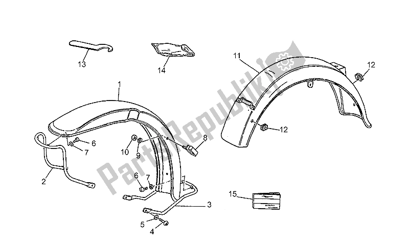 Todas las partes para Guardabarros Delantero / Trasero de Moto-Guzzi California III Carburatori Carenato 1000 1988