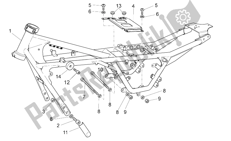All parts for the Frame I of the Moto-Guzzi V7 II Stone ABS 750 2015