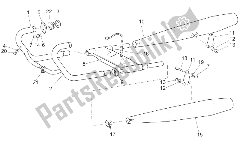 Todas las partes para Unidad De Escape de Moto-Guzzi California Stone Touring PI CAT 1100 2003