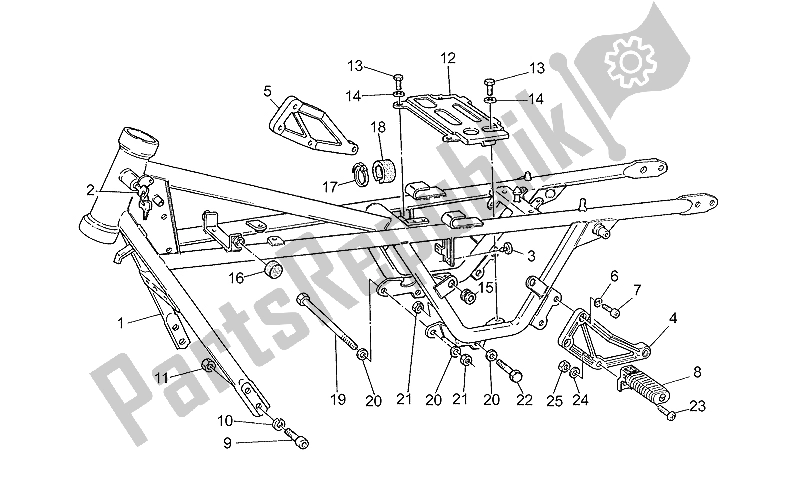 All parts for the Frame of the Moto-Guzzi V 35 Florida 350 1986