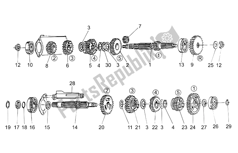 Tutte le parti per il Riduttore del Moto-Guzzi Breva IE 750 2003